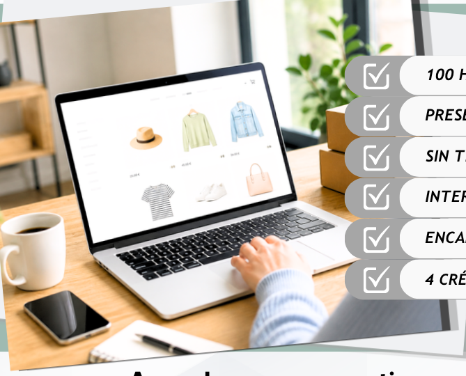 Gestión de una tienda online desde un ordenador portátil