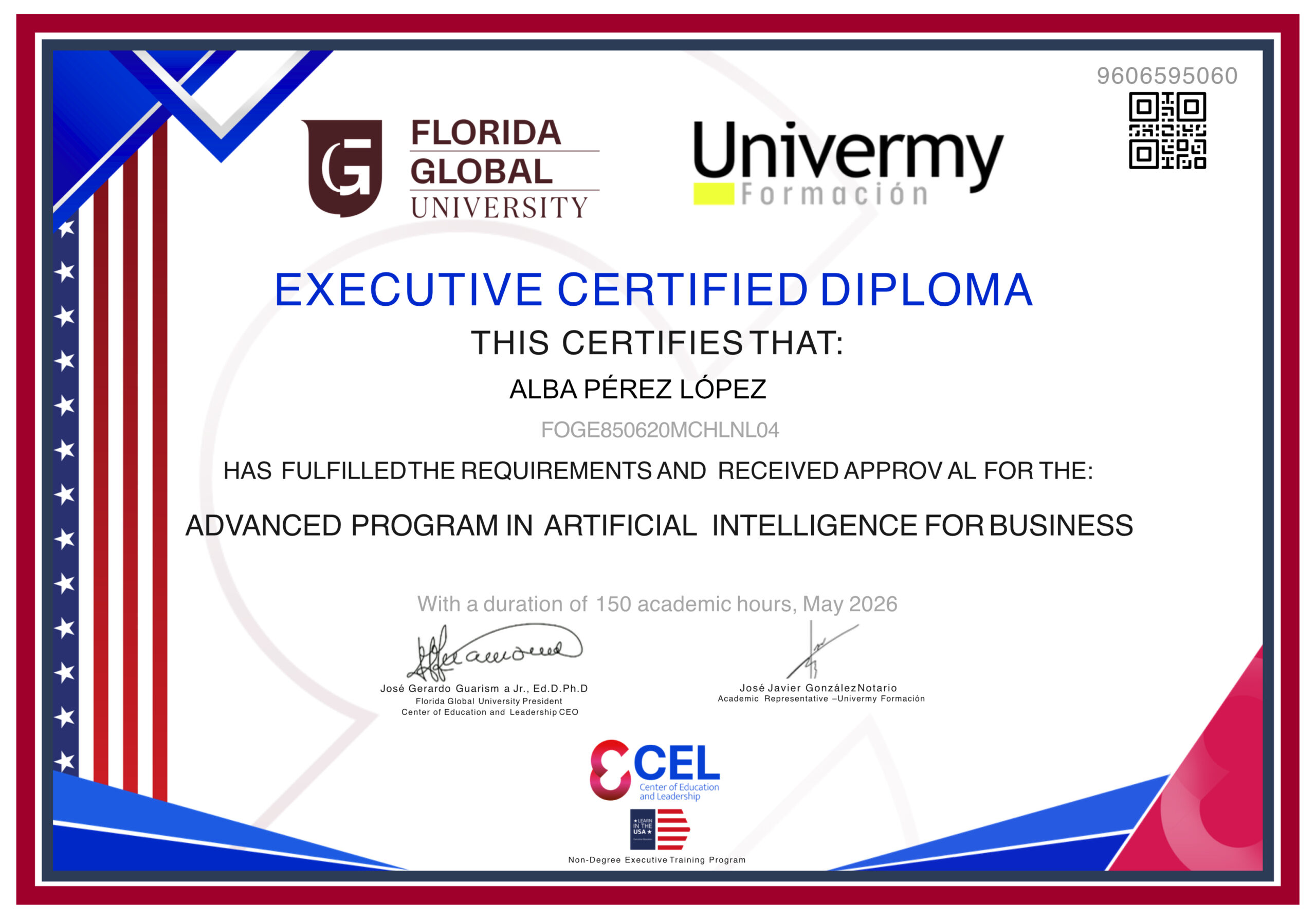 Diploma con aval de Florida Global University